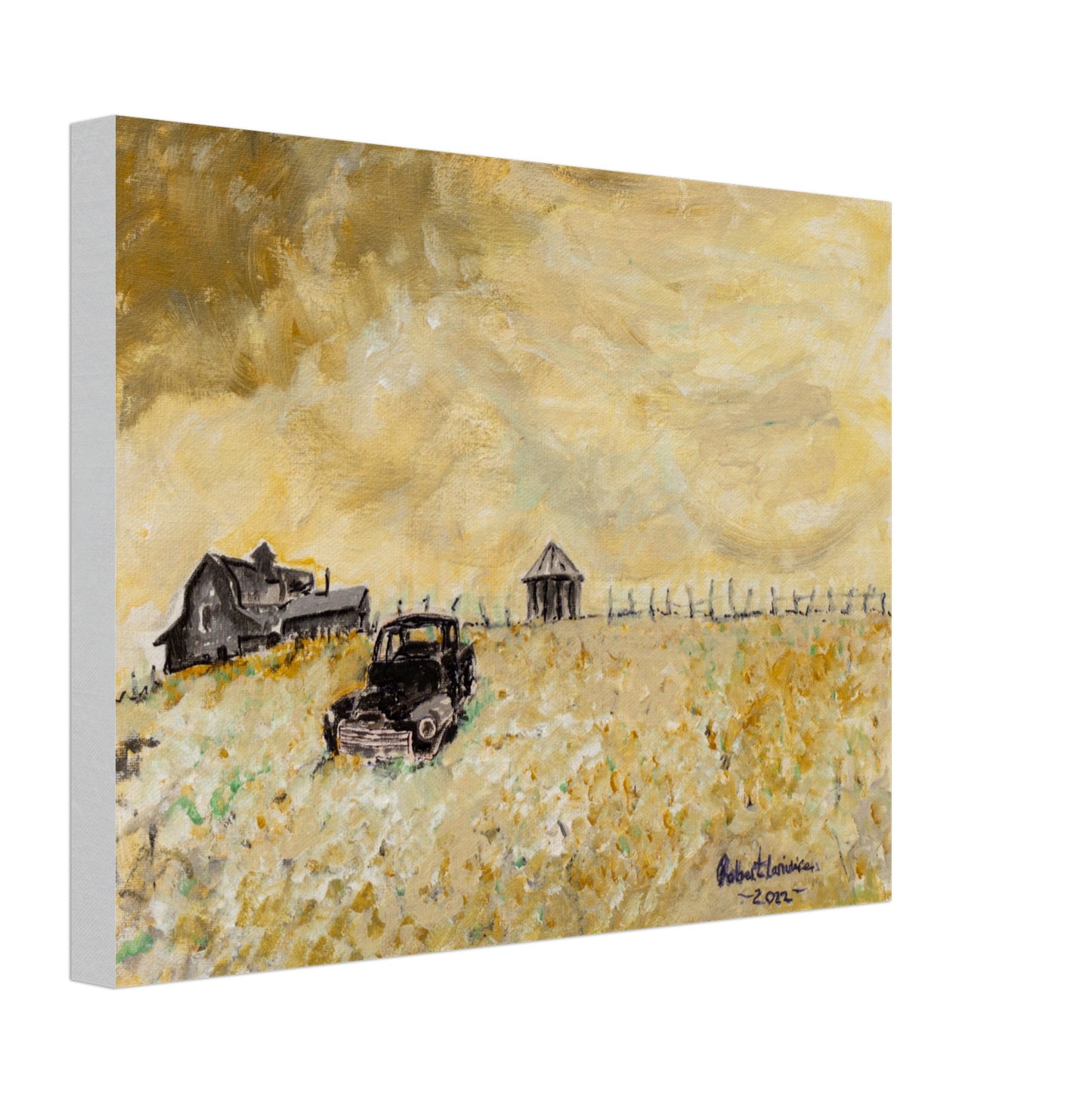 Old Farm and Truck - Canvas